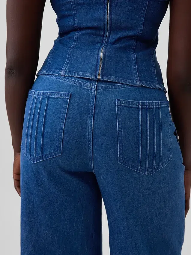 Džíny GAP × Hfr High Rise Pintuck Stride Wide-Leg od Atelier Ndigo