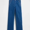 Džíny GAP × Hfr High Rise Pintuck Stride Wide-Leg od Atelier Ndigo