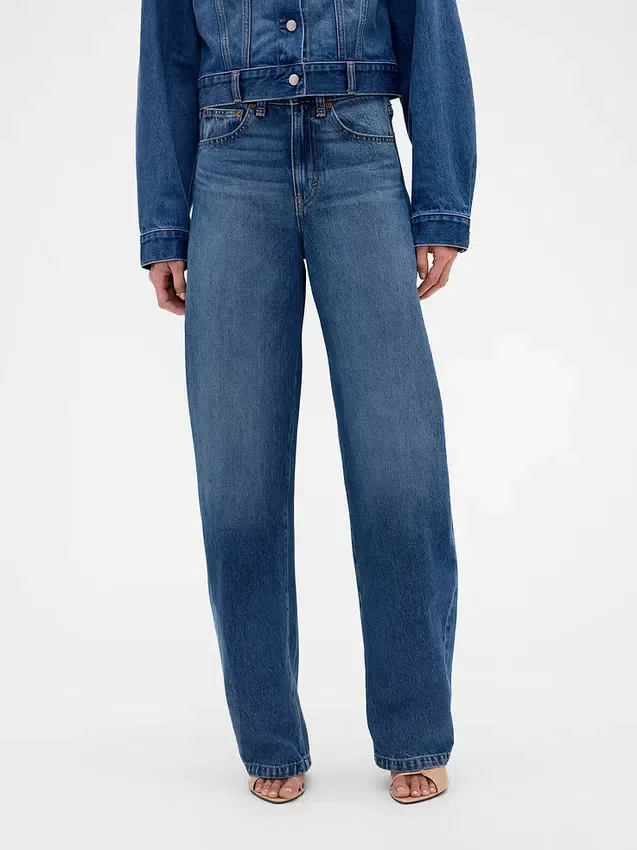 Džíny GAP × Victoria Beckham s vysokým pasem a obloukovým střihem