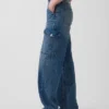 Džíny s nízkým pasem ve stylu 90. let, volný střih
