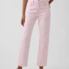 Džíny s vysokým pasem ve stylu 90. let, úzké, rovné a zkrácené