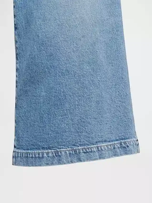 Džíny typu culotte s vysokým pasem