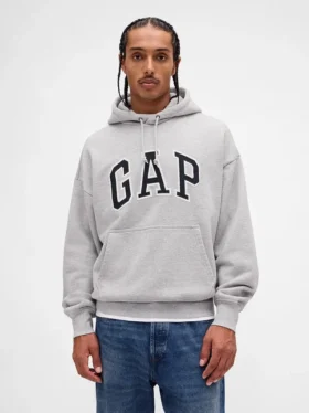 Dospělá mikina s kapucí z extra silného francouzského froté s oversized logem