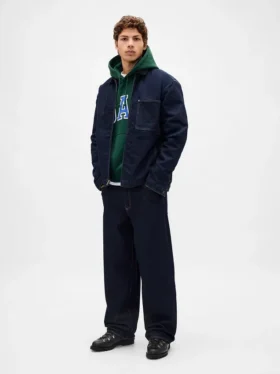 Dospělá mikina s kapucí z extra silného francouzského froté s oversized logem