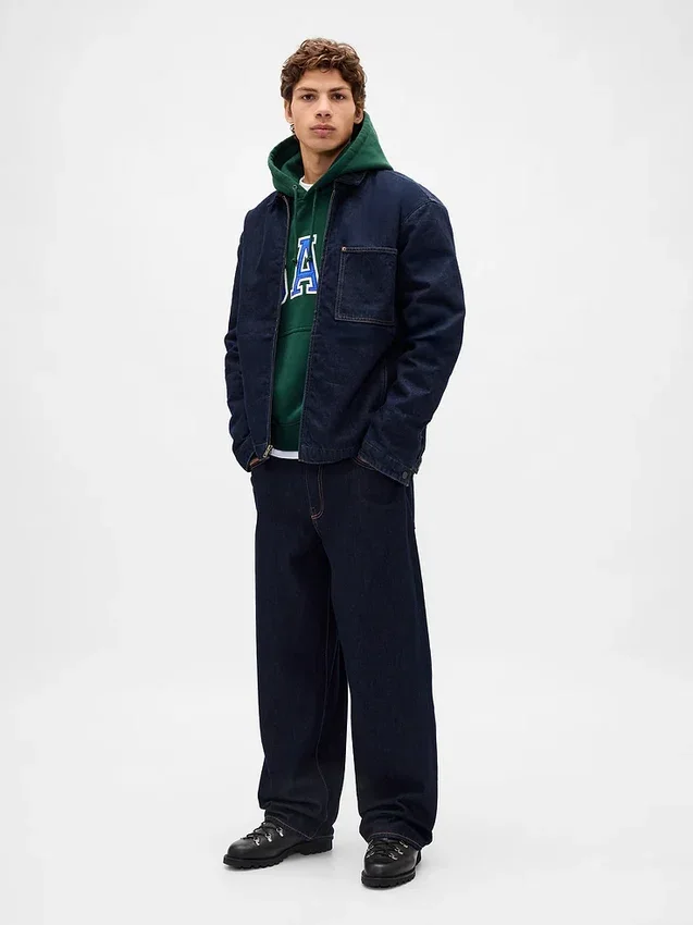 Dospělá mikina s kapucí z extra silného francouzského froté s oversized logem