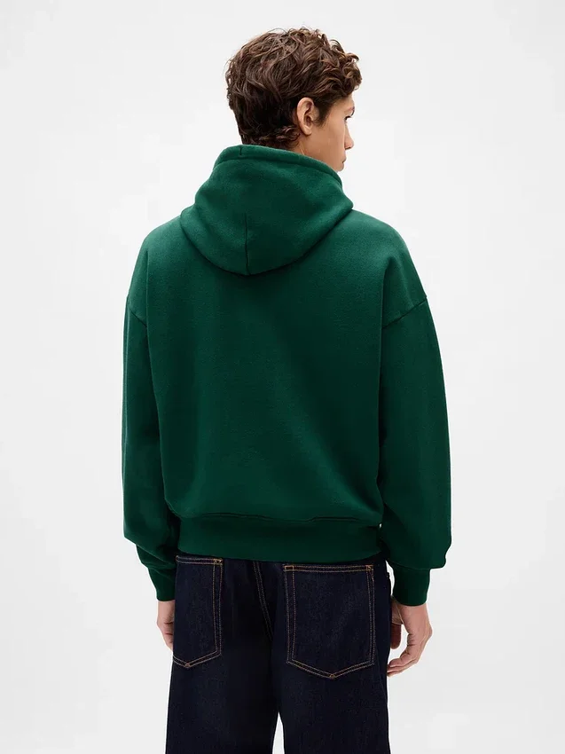 Dospělá mikina s kapucí z extra silného francouzského froté s oversized logem