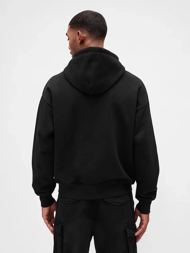 Dospělá mikina s kapucí z extra silného francouzského froté s oversized logem