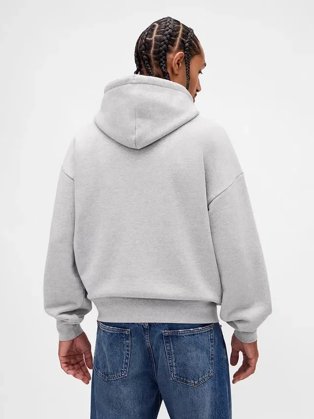 Dospělá mikina s kapucí z extra silného francouzského froté s oversized logem