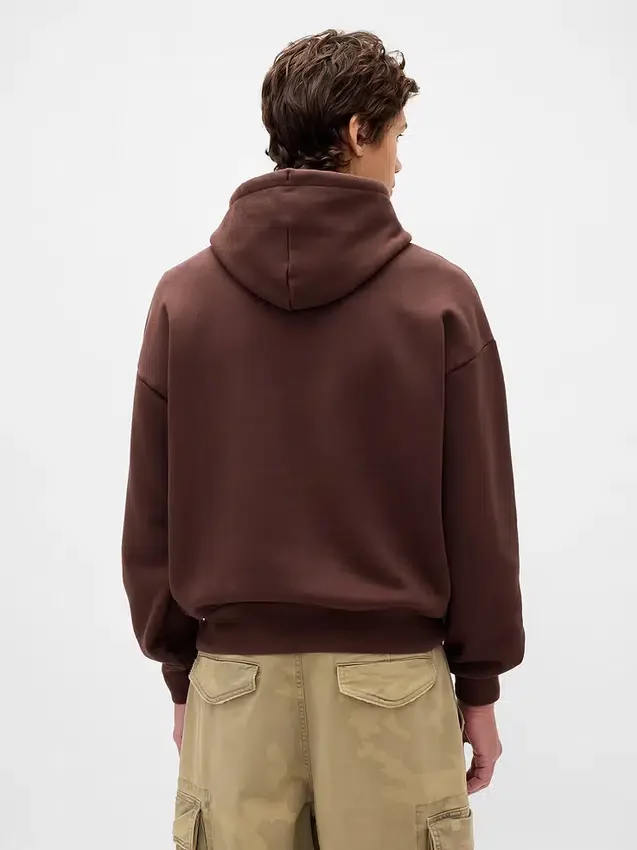 Dospělá mikina s kapucí z extra silného francouzského froté s oversized logem