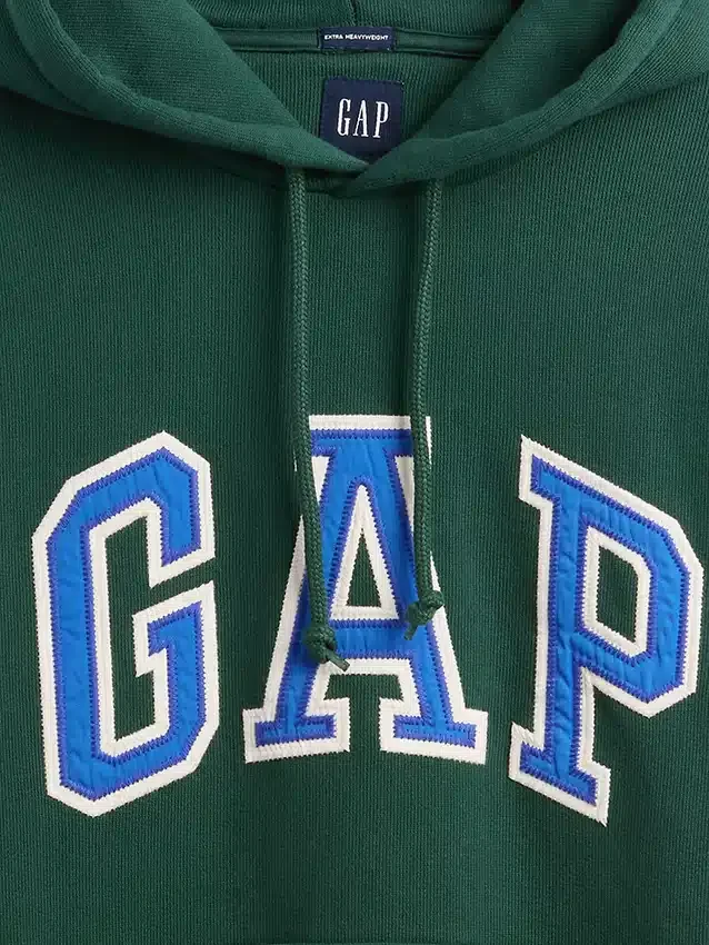 Dospělá mikina s kapucí z extra silného francouzského froté s oversized logem