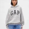 Dospělá mikina s kapucí z extra silného francouzského froté s oversized logem
