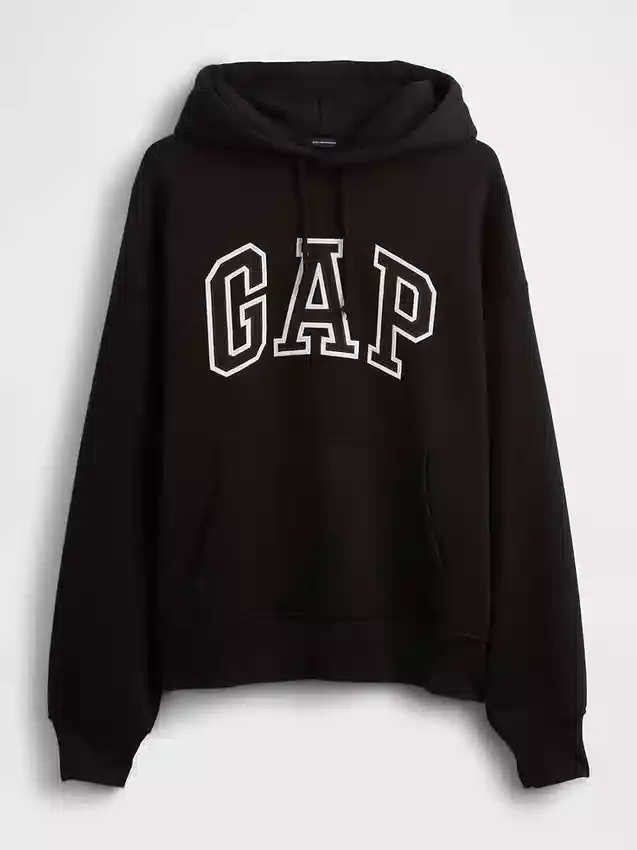 Dospělá mikina s kapucí z extra silného francouzského froté s oversized logem