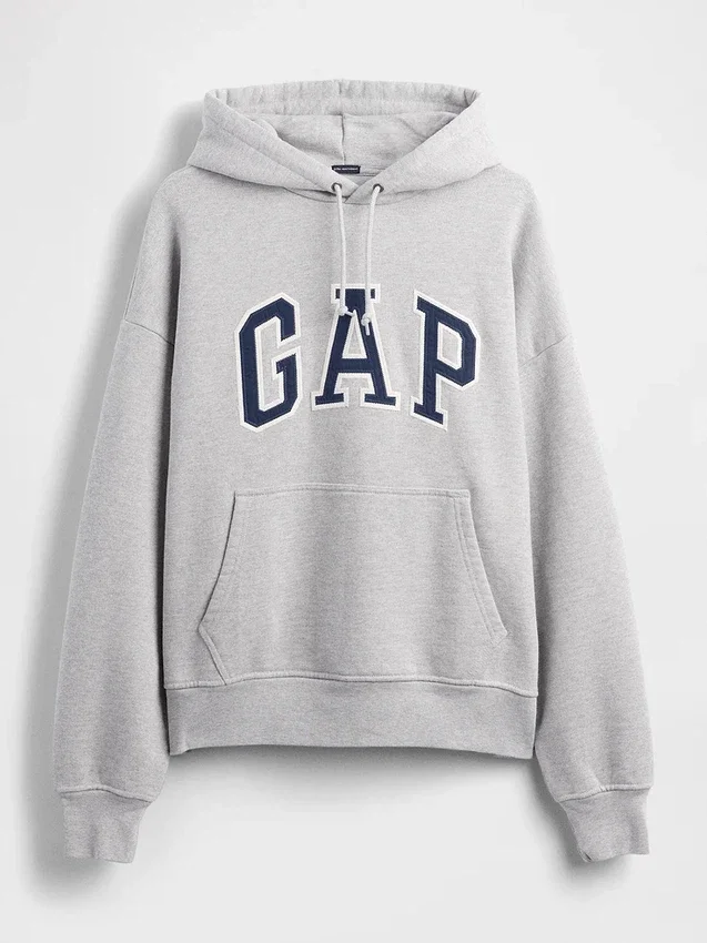 Dospělá mikina s kapucí z extra silného francouzského froté s oversized logem