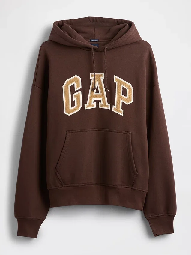 Dospělá mikina s kapucí z extra silného francouzského froté s oversized logem