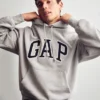 Dospělá mikina s kapucí z extra silného francouzského froté s oversized logem
