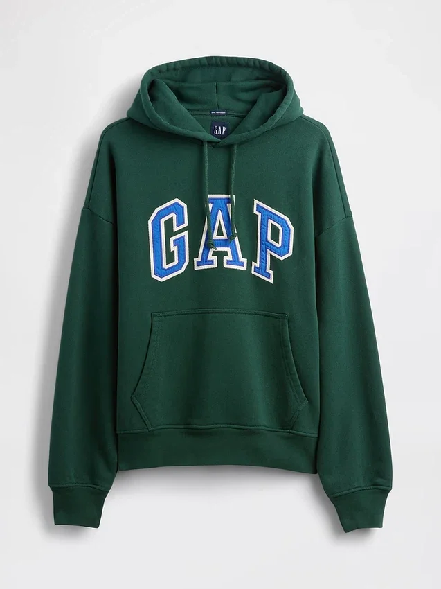 Dospělá mikina s kapucí z extra silného francouzského froté s oversized logem