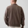 Dospělácká těžká oversized mikina s čtvrtinovým zipem