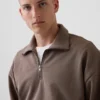 Dospělácká těžká oversized mikina s čtvrtinovým zipem