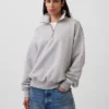 Dospělácká těžká oversized mikina s čtvrtinovým zipem