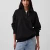 Dospělácká těžká oversized mikina s čtvrtinovým zipem