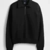 Dospělácká těžká oversized mikina s čtvrtinovým zipem