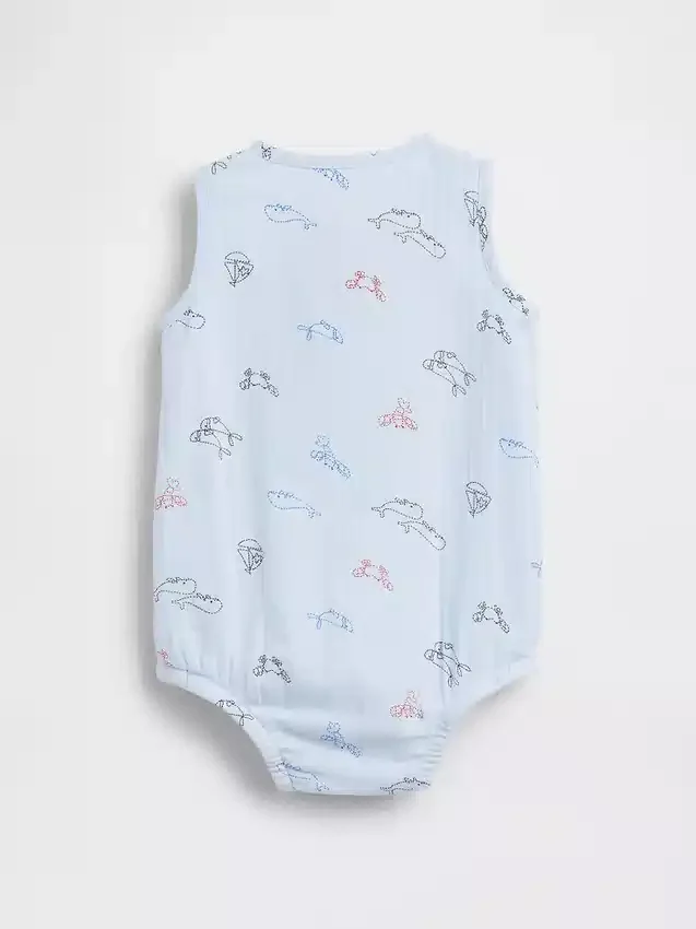 Dětské bavlněné gázové body s kapeskem a výstřihem Henley