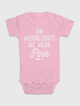 Dětské body „Mean Girls on Wednesdays We Wear Pink“