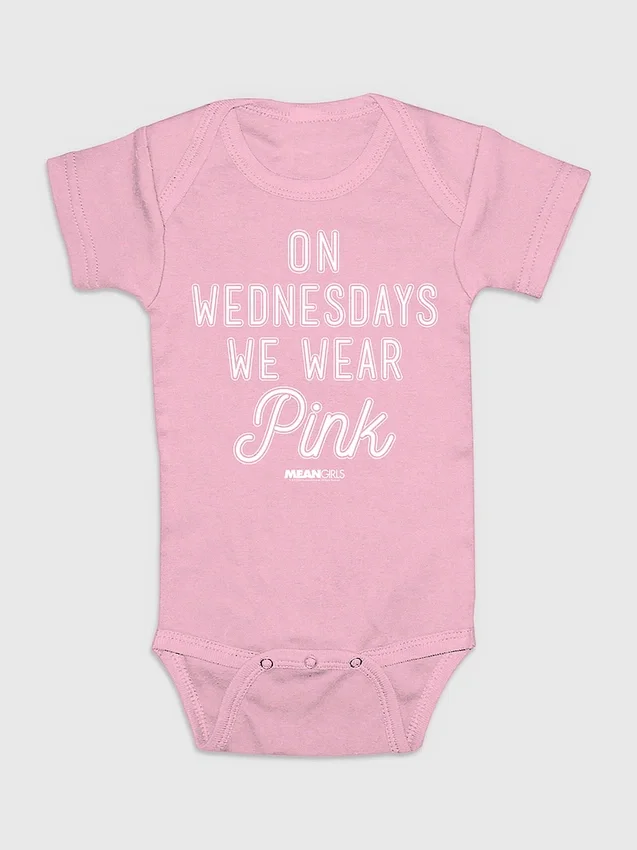 Dětské body „Mean Girls on Wednesdays We Wear Pink“
