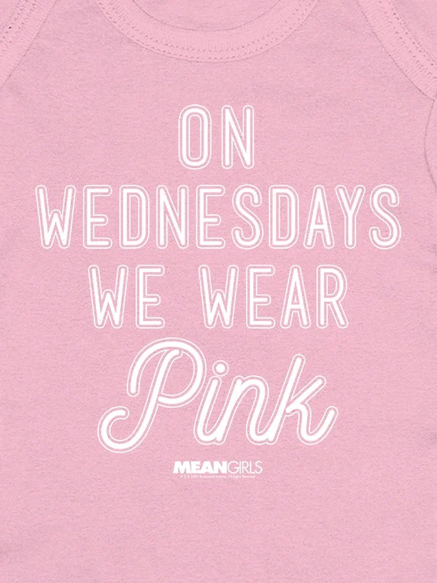 Dětské body „Mean Girls on Wednesdays We Wear Pink“