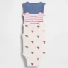 Dětské body s kapeskem a žebrovaným lemem „Baby First Favorites“ (balení po 3 kusech)