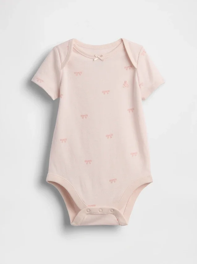 Dětský body s mašlí z organické bavlny „Baby First Favorites“