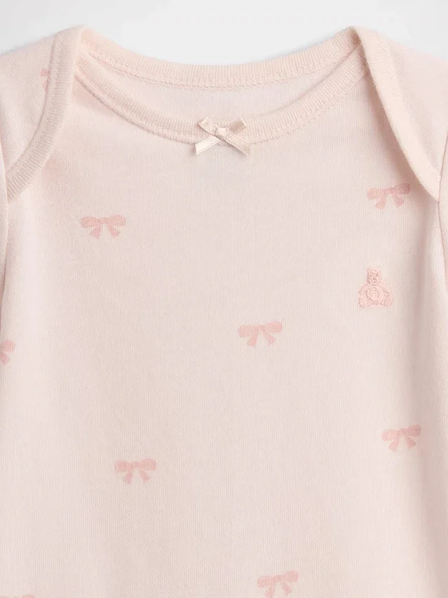 Dětský body s mašlí z organické bavlny „Baby First Favorites“