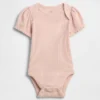 Dětské body s nafouknutými rukávy z jemného žebrovaného úpletu z řady „Baby First Favorites“