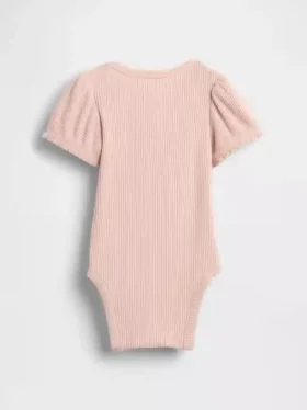 Dětské body s nafouknutými rukávy z jemného žebrovaného úpletu z řady „Baby First Favorites“