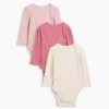 Dětské body Tiny Rib z řady Baby First Favorites (balení po 3 kusech)