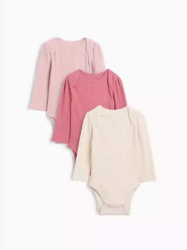 Dětské body Tiny Rib z řady Baby First Favorites (balení po 3 kusech)