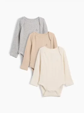 Dětské body Tiny Rib z řady Baby First Favorites (balení po 3 kusech)