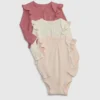 Dětské body Tiny Rib z řady Baby First Favorites (balení po 3 kusech)