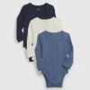 Dětské body Tiny Rib z řady Baby First Favorites (balení po 3 kusech)