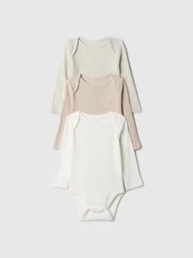 Dětské body Tiny Rib z řady Baby First Favorites (balení po 3 kusech)