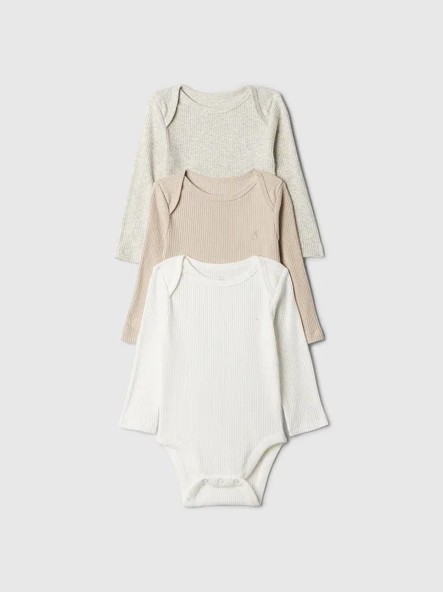 Dětské body Tiny Rib z řady Baby First Favorites (balení po 3 kusech)