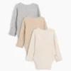 Dětské body Tiny Rib z řady Baby First Favorites (balení po 3 kusech)