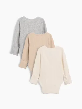 Dětské body Tiny Rib z řady Baby First Favorites (balení po 3 kusech)