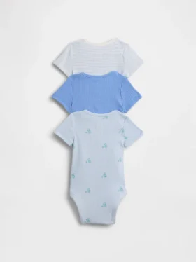 Dětské body Tiny Rib z řady Baby First Favorites (balení po 3 kusech)