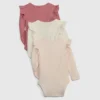 Dětské body Tiny Rib z řady Baby First Favorites (balení po 3 kusech)