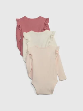Dětské body Tiny Rib z řady Baby First Favorites (balení po 3 kusech)