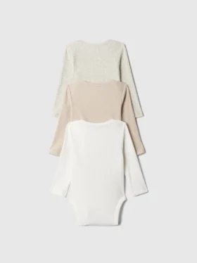 Dětské body Tiny Rib z řady Baby First Favorites (balení po 3 kusech)