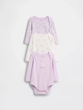 Dětské body z organické bavlny Baby First Favorites (balení po 3 kusech)