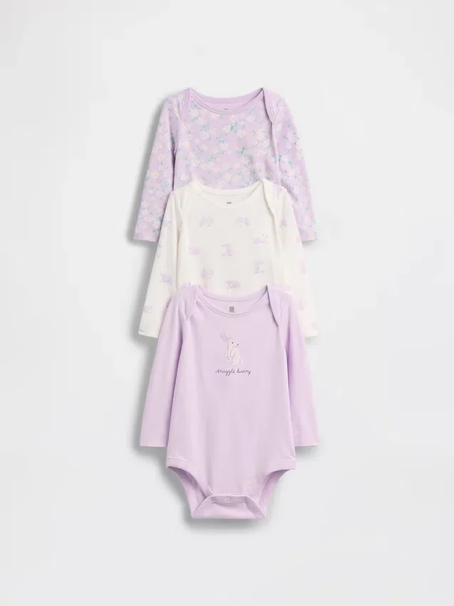 Dětské body z organické bavlny Baby First Favorites (balení po 3 kusech)