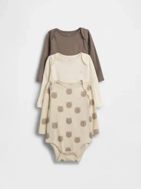 Dětské body z organické bavlny Baby First Favorites (balení po 3 kusech)